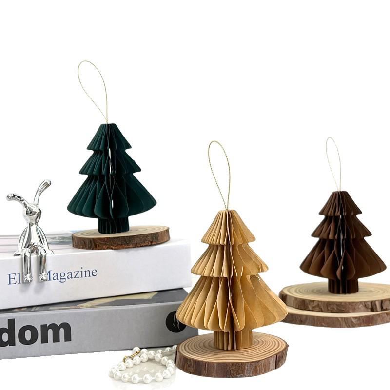 Paper Folding Christmas Tree Tabletop Ornament for Festive Decor