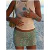 Sunset Ran Xingchen Beach Holiday Atmosphere Sexy Sexy Sequin Embroider Flower Mesh Sheath Skirt