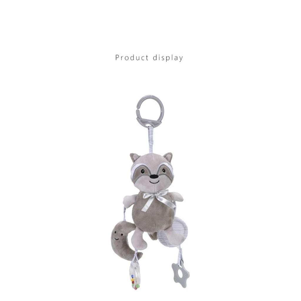 Soft Elephant Plush Bell Rattles Animal Handbells Rattles Plush Infant Baby Development Handle Toys Baby Toy for Newborn Gifts