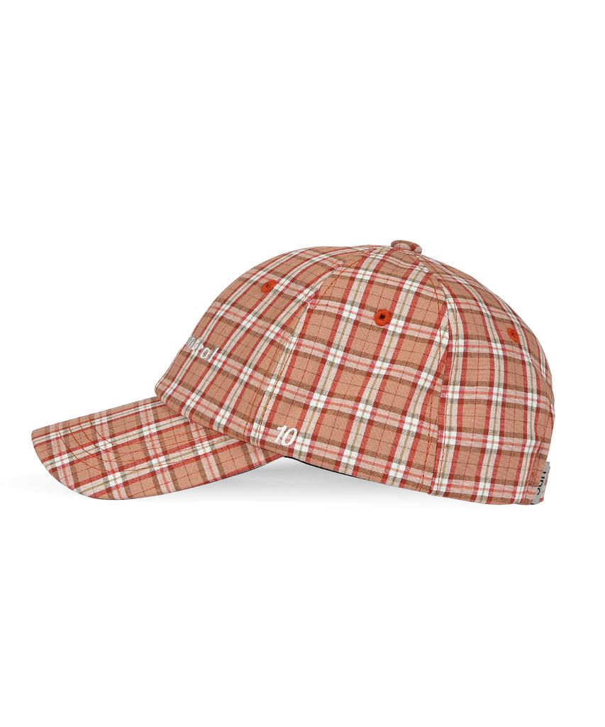 Eondeokeonteulol Check Pattern Logo Ball Cap Didone / Authentic B B / Pink Check