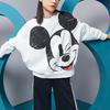 Li-Ning X Disney Co-Branded Loose Pullover Sweatshirt Women Tops Milk-White AWDQC28-1
