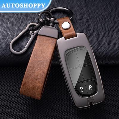 Funda metálica de Zinc para llave de control remoto de coche, funda Fob para Dodge Ram 1500, cargador de viaje, Dart Challenger Durango, carcasa para llavero Fiat Jeep