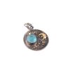 Blue Cat's Eye Gemstone 925 Sterling Silver Jewelry Handmade Women Pendant 1.30" PP-33-41