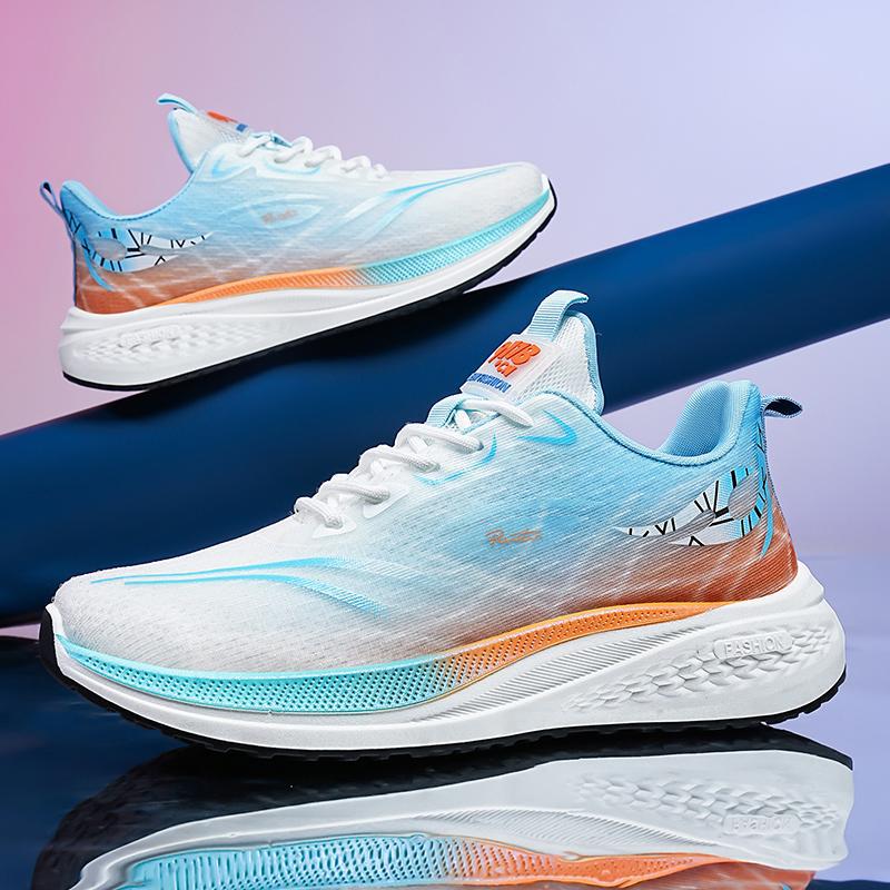 Attached video New mesh breathable sneakers Lightweight shock-absorbing running shoes