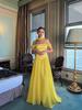 Rochie de seară elegantă cu mânecă scurtă, care accentuează talia, pentru femei