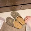 Sandals for Women's Summer New Style Luxury Brand Slippers Lightweight Round Head Shoes Water Diamond Flats Slides Women Sandals
