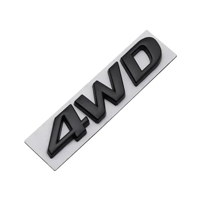 1Pc 3D Metal 4WD Logo Decals Emblem Badge Car RearTrunk Fender Adhesive Badge Body Sticker Accessories