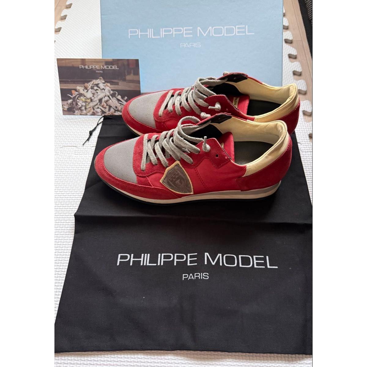 Used PHILIPPE MODEL PARIS Philippe Model Sneakers Red 42