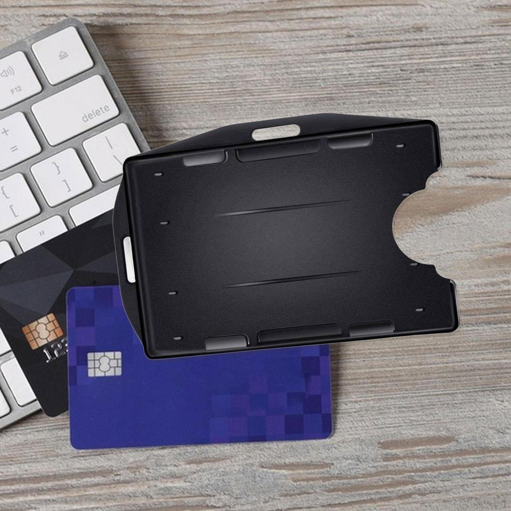 10 Pieces Double Sided ID Card Holder Heavy Duty Open Face for Lanyard Events