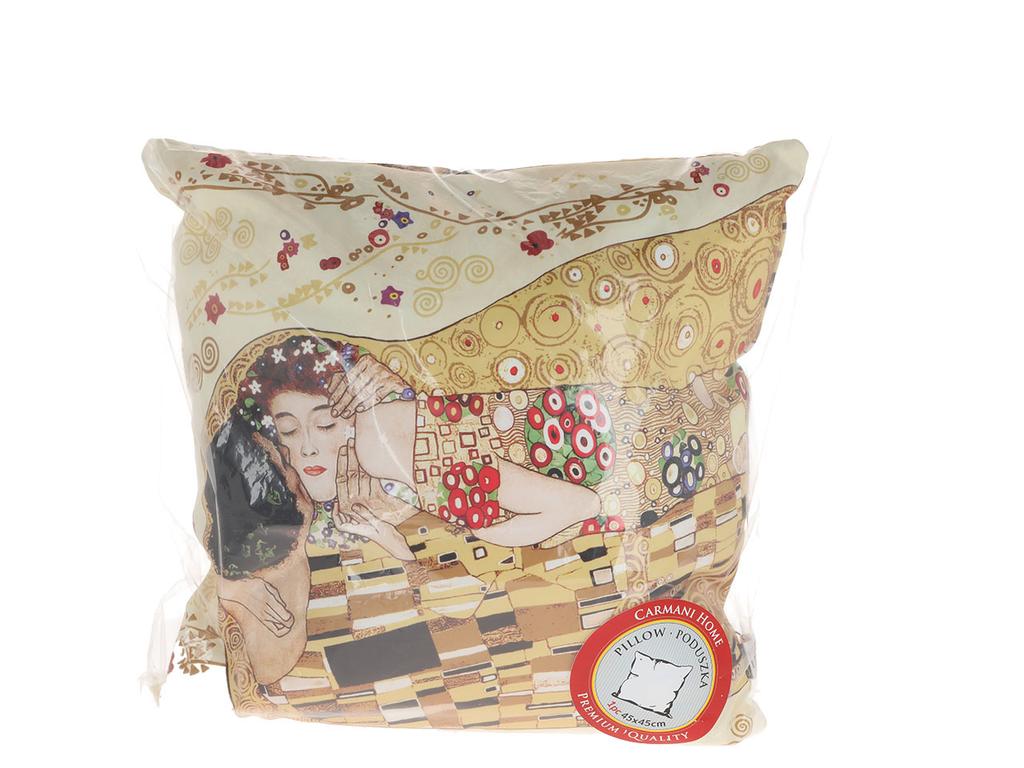 Poduszka Dekoracyjna Poszewka Gustav Klimt Pocałunek Kremowa Jasiek