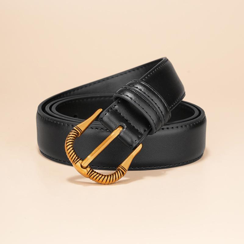 Women's Belt Korean Versatile Jeans Genuine Leather Belt Fashion Decoration Skirt Suit Thin Belt High-end Belt
