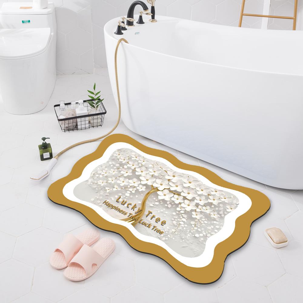 

Bathroom Absorbent Non-Slip Mat, Technical Velvet, Bathroom Foot Mat, Door Kitchen Floor Mat 40*60cm