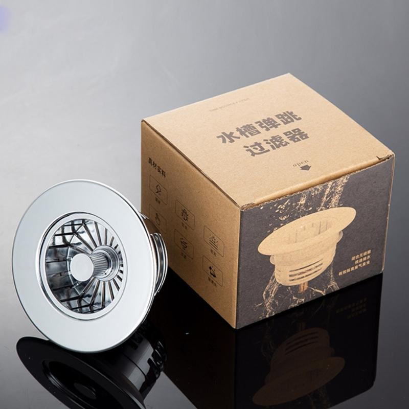 Sink Drain Filter Screen Bounce Cores Sink Drain Plug Sink Basins Drain Baskets Sink Stopper for Bathroom Kitchen