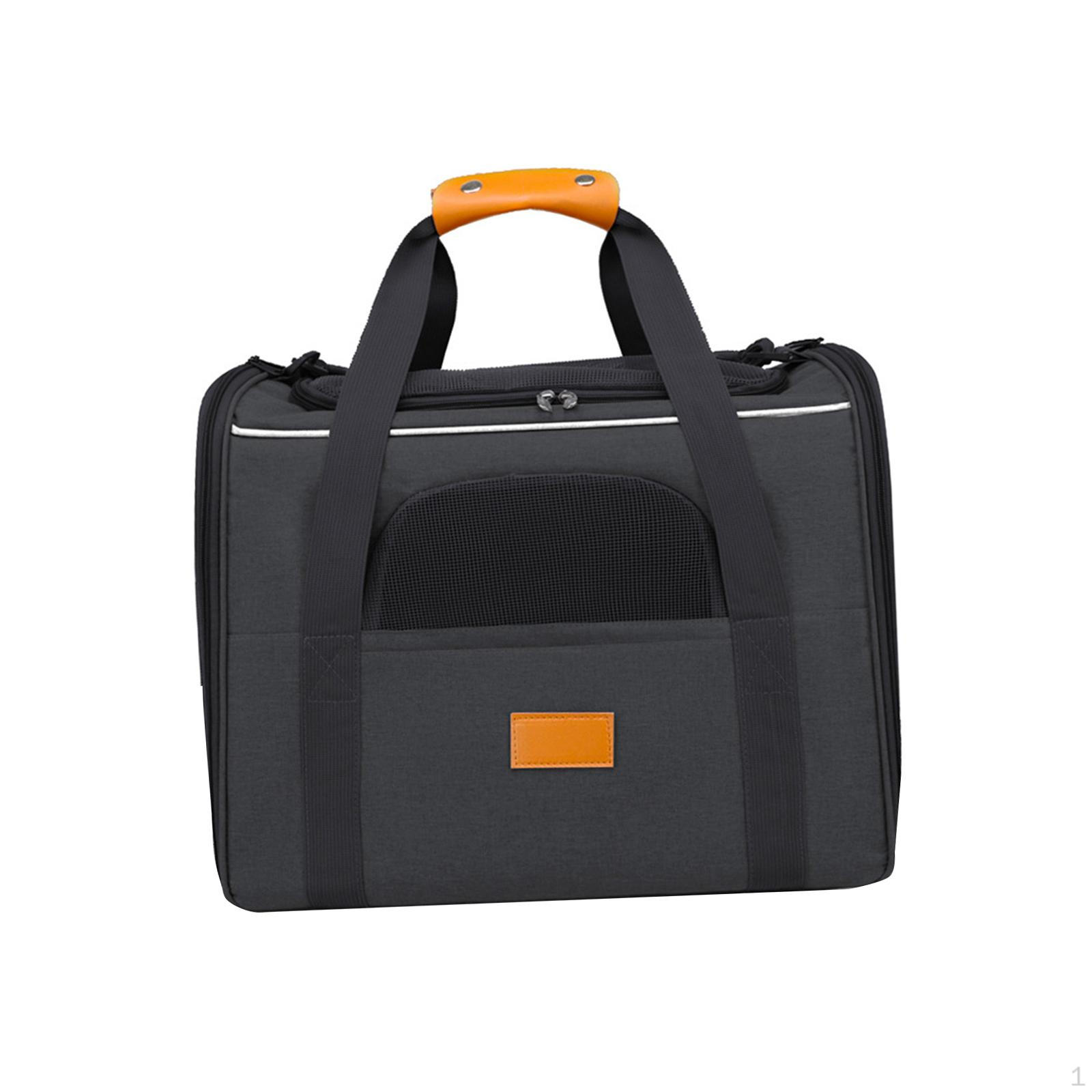 

Cat Carrier Bag Mesh Sides Soft Sided Cats Dog for Pet Small Dogs Animal чёрный