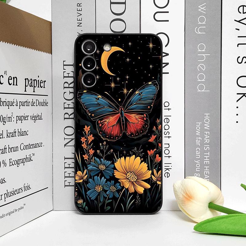 Aesthetic Moon Butterfly Flower Phone Case for OPPO Reno 13 12 F 11 10 Pro Plus A58 A79 Find X5 X3 Lite X8 X7 Frosted Soft Cover
