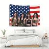Aespa Tierprint Amerikanische Flagge Konzertbanner Kpop Flag Dirty Work Synk Parallel Line Tour 2025 Wanddekoration für Fans