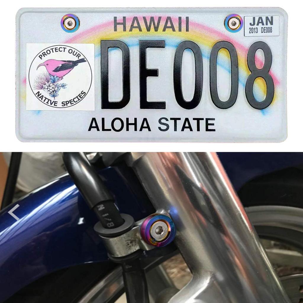 Number Bolt Ring, Colorful, Exterior Parts Bolt, License Plate Screw,