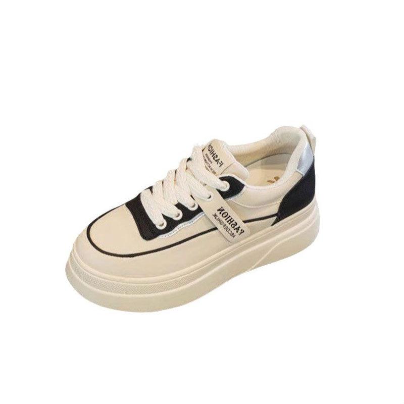 Muffin Platform Sneakers Women's Shoes 2025 Spring New Stepping On Shit Feeling Light and Versatile Showing Feet Small Casual Running Shoes