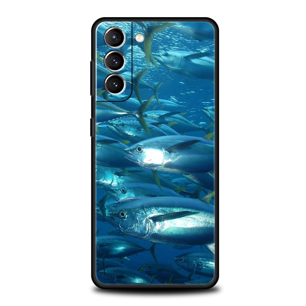 Bluefin Tuna Phone Case For Samsung Galaxy S24 S23 S22 S20 Ultra S21 FE 5G S10 S9 Plus S10E S8 Soft Silicone Cover