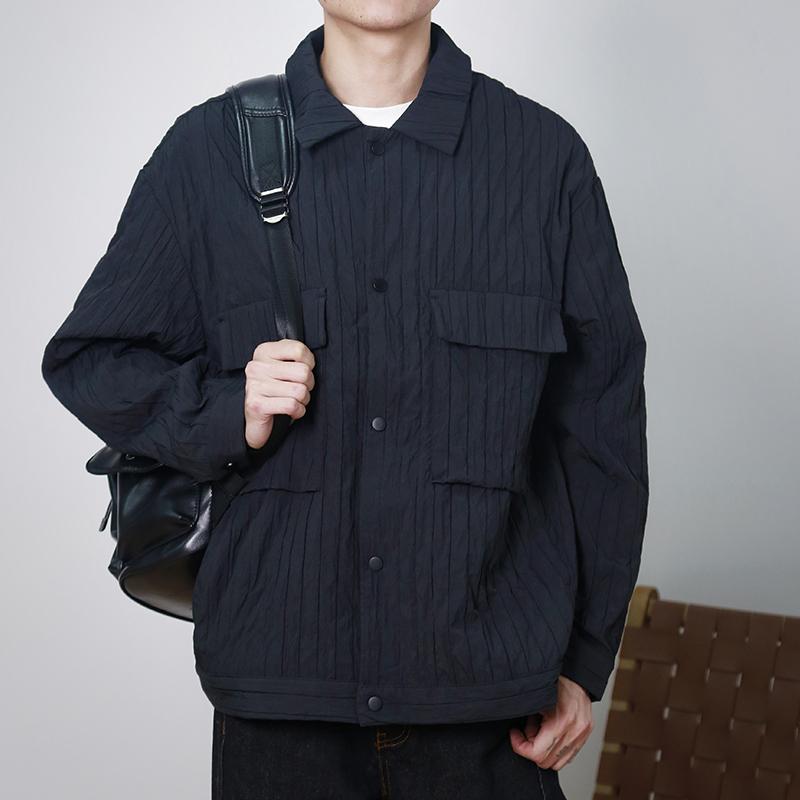 2024 Men High Street Ins Trendy Vintage Jacket Mens Spring Autumn Workwear Jacket Male Korean Trendy Loose Coats Outwear