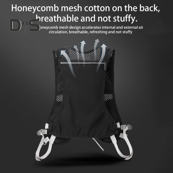 Multi-Pocket Running Vest Breathable Cycling Vest with Phone Holder Reflective Design Mesh Vest with Adjustable Straps for Running Cycling Marathons