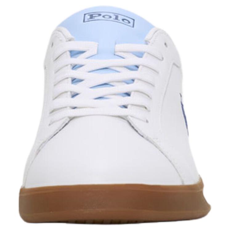 Polo Ralph Lauren Heritage Court Leather Round Toe Lace-Up Low-Top Sneakers Men Sneakers White 809965072001