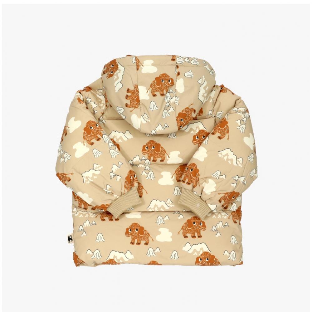 Mini Rodini Kids Jacket Hooded Puffer Mammoths Aop 2571011413