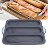 Silicone Bread Pan Nonstick Heat Resistant Perforated French Bread Baking Pan Cake Pan with Anti Slip Handles