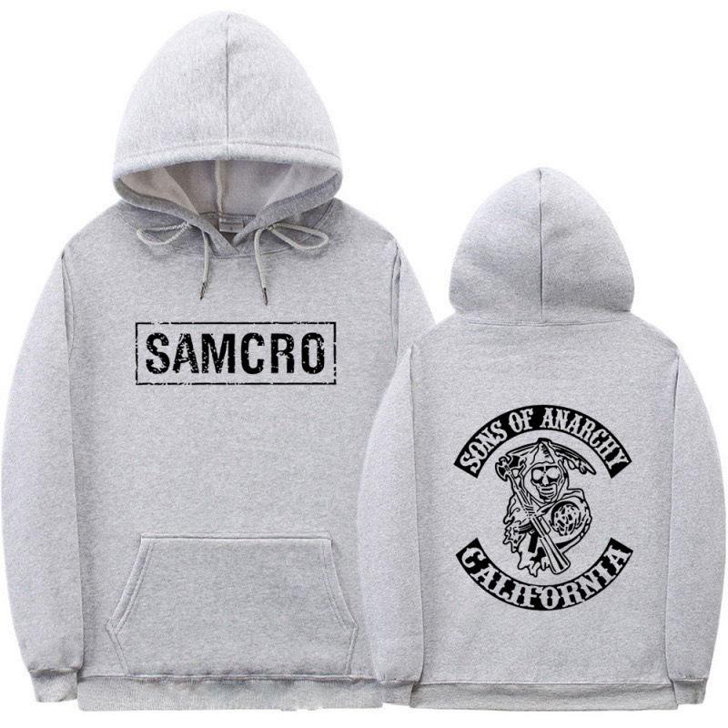 2025 Spring SAMCRO Couple Printed Fleece-Lined Hoodie Sweatshirt
