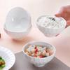 Sky Top Crystal Series Embossed Bone China Rice Bowl Set