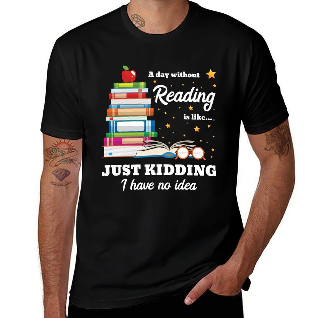 A Day Without Reading Shirt TShirt Retro Graphic Print TShirt