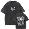 Rock Band Falling In Reverse Washed Vintage T Shirt Men Women Casual Oversized Tshirt Male High Quality Cotton T-shirts