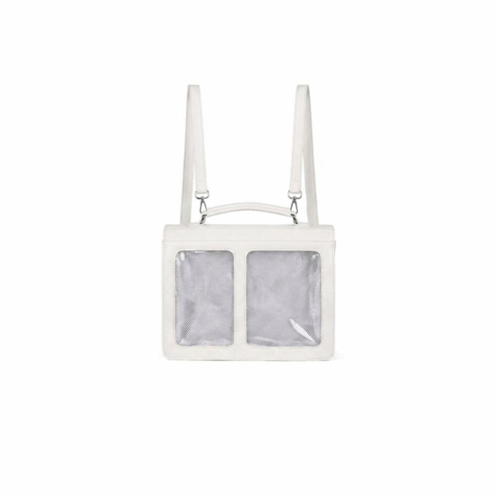 Waterproof Transparent Ita Bag Wear-resistant Large Capacity Shoulder Bag  Casual Outings белый