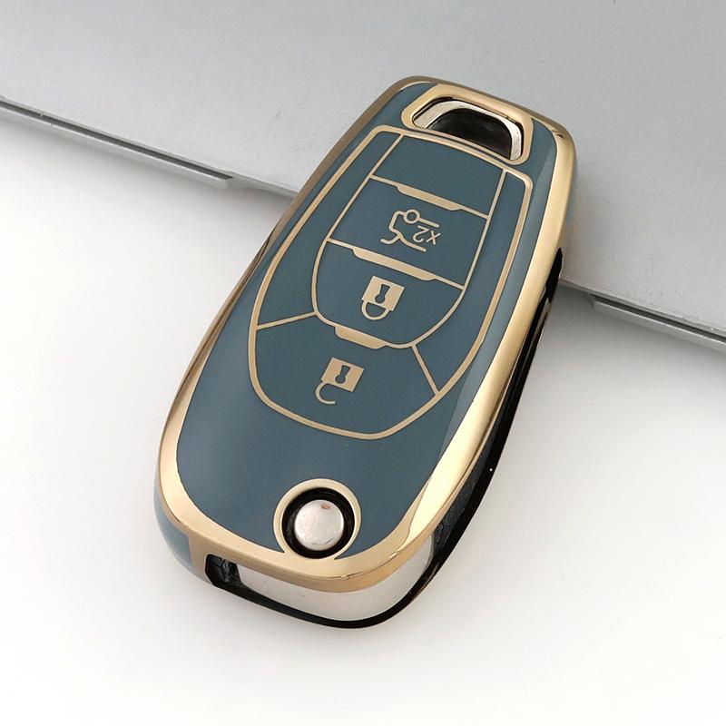 Car Flip 3 Button Key Case For Chevrolet Cruze Aveo 2014 2015 2016 2017 2018 2019 2020 Protective Cover Bag Shell Holder