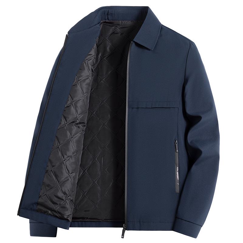 Romon Herren 2025 Winter Verdickte Baumwolljacke - Warme Freizeitjacke für Mittelalte und Ältere