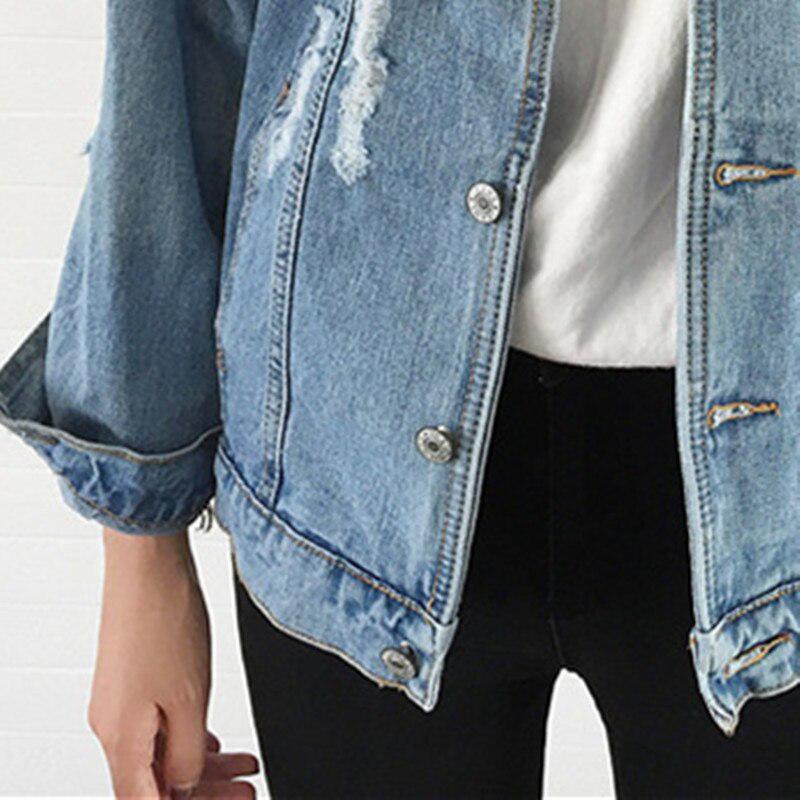 Women Basic Coat Denim Jacket Winter Jeans Jacket Denim Coat Loose Fit Casual Style