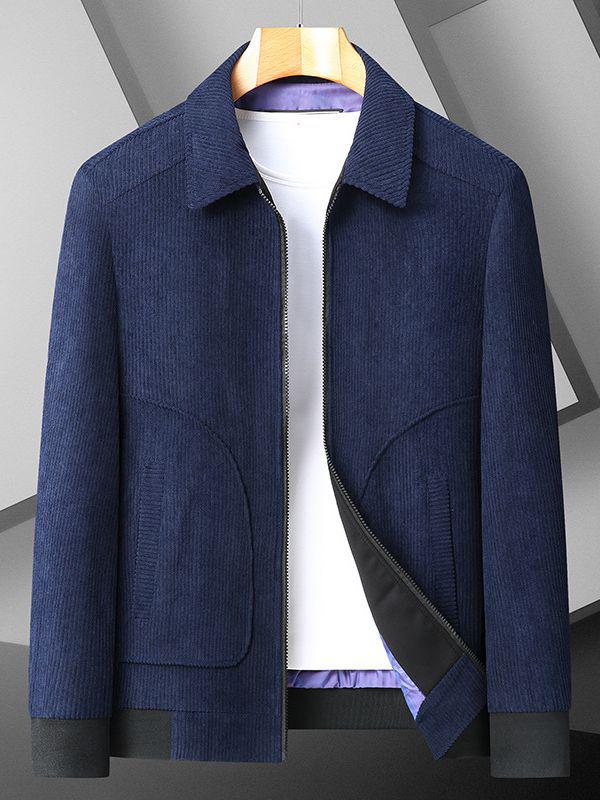 Herren Plus Size Corduroy Reversweste - Frühling/Herbst Stil