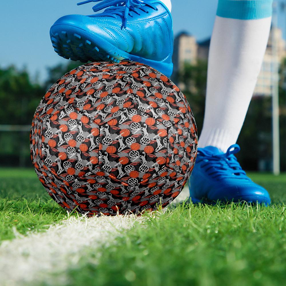basketball Theme Size 5 Soccer Ball, Suitable for Both Indoor and Outdoor Matches, a Gift Suitable for Everyone.