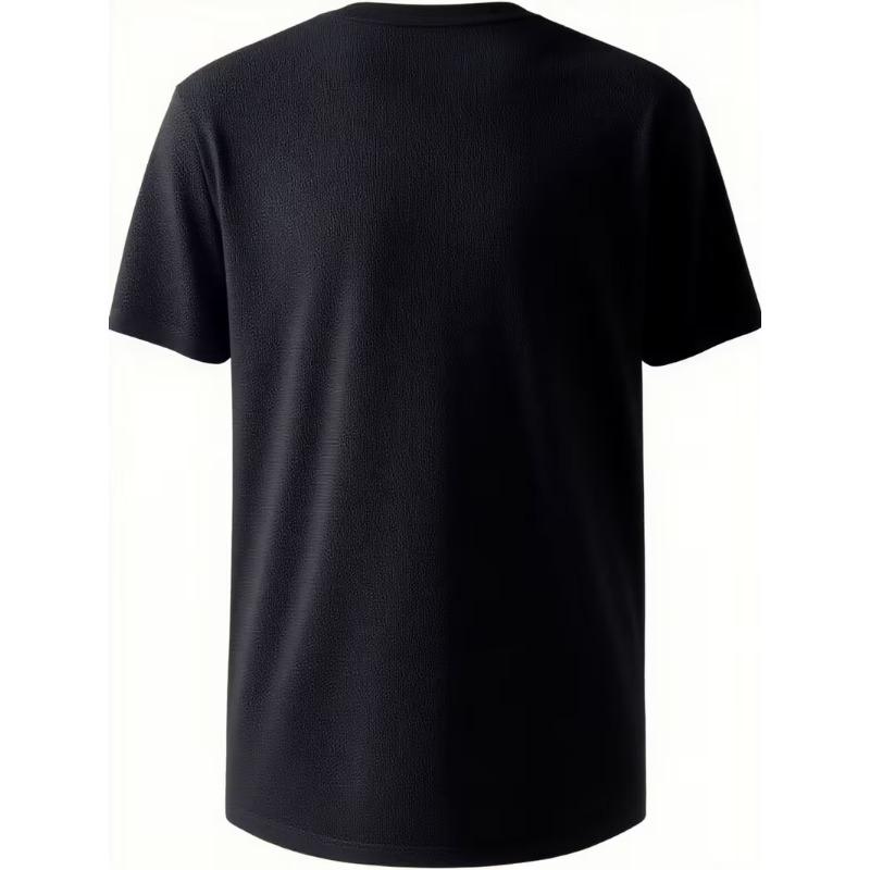 European Sizes Adult Space-Themed T-Shirt with Cartoon Astronaut & UFO Print - Short-Sleeve Round Neck Tee Suitable For, Training