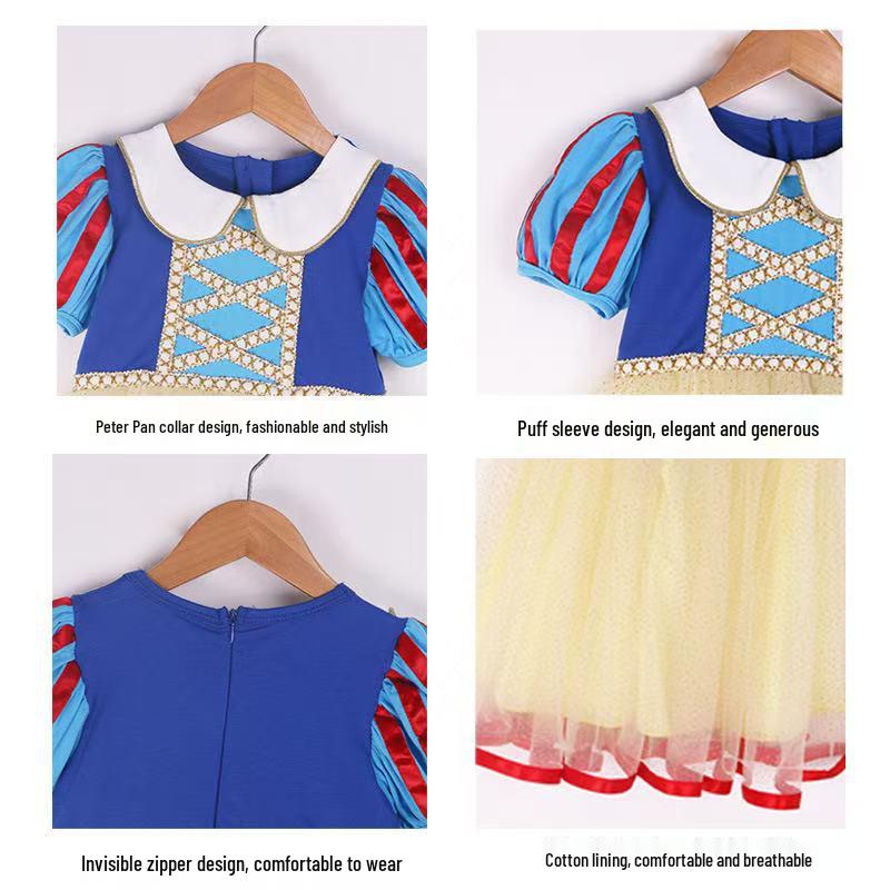 Snow White Princess Dress for Girls - Ideal for Amusement Park Adventures