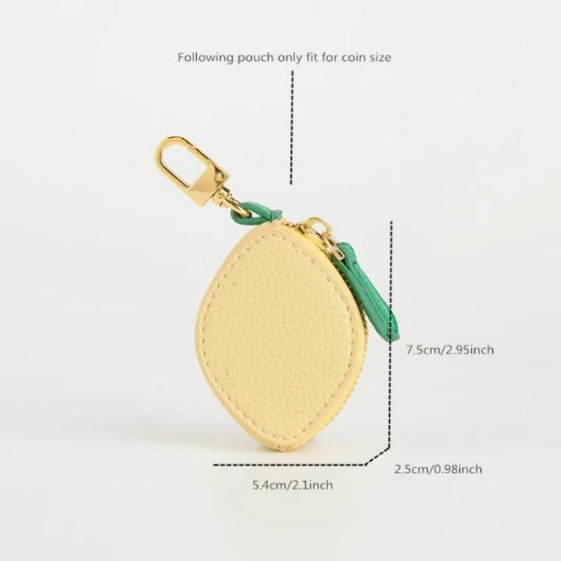 Cute Fruit Shape Coin Purse Keychain Bag Hanging Zipper Earphone Bag For Women Girls Gift