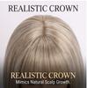 Women's Medium Long Straight Synthetic Wig, Brown Blonde Mix Color, Natural Style, Heat-Resistant Fiber, Adjustable Cap for Daily & Party Occasions