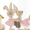 Osterhase Türdeko Holz Türrahmen Eckverzierung Rustikal Frühling Küchenwanddeko für Tür Schrank Kamin