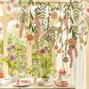 Leaves Flowers Garland Paper Banner Spring Happy Birthday Party Decoration Supplies Kids Girls Favors Home Wall DIY Hanging Flag