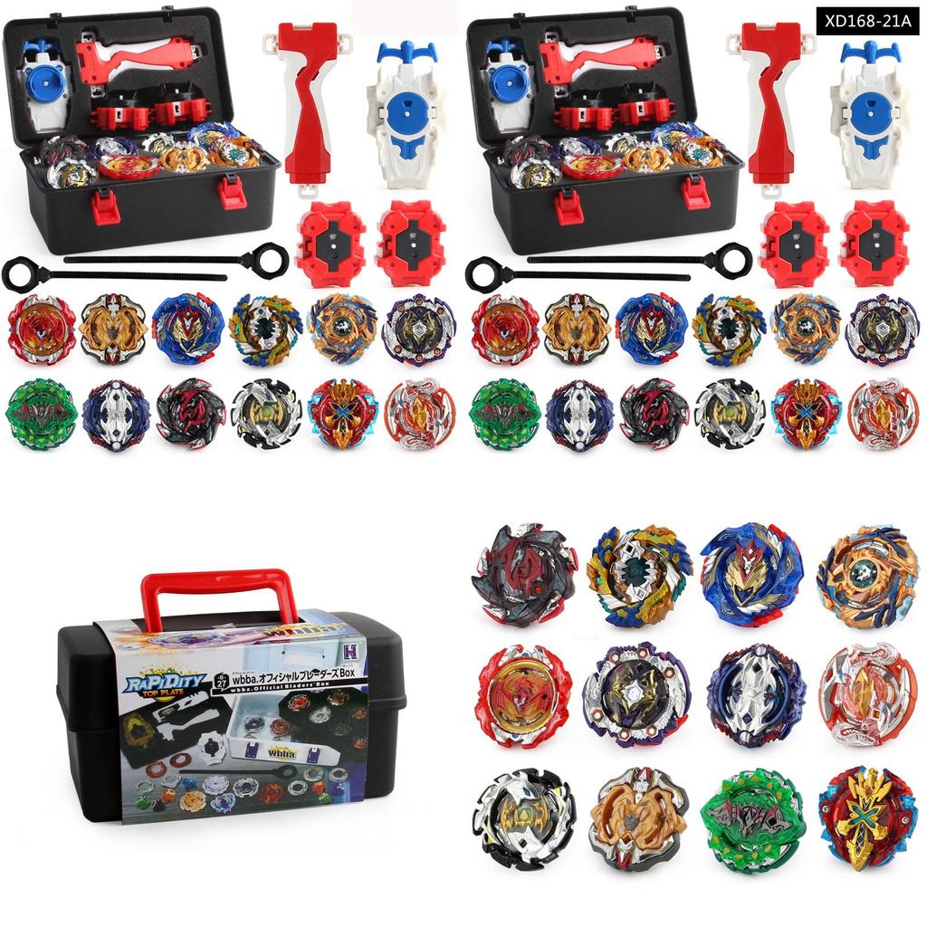 Premium Quality 12pcs Beyblade Set Portable Gyro B122 B125 B127 With Storage Case