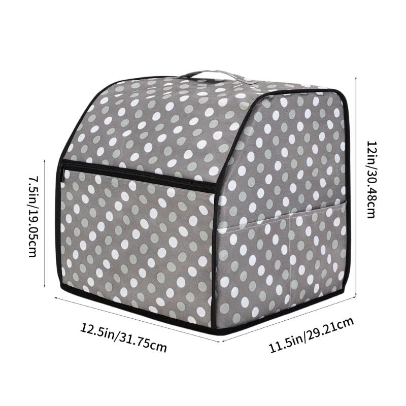 Durable Serger Dust Cover With 4 Side Pouches And Front Slide Pocket