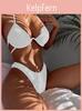 Damen-Bikini-Set mit Rückenausschnitt, Stahlbügeln und Nylonstoff für Schwimmen und Wassersport