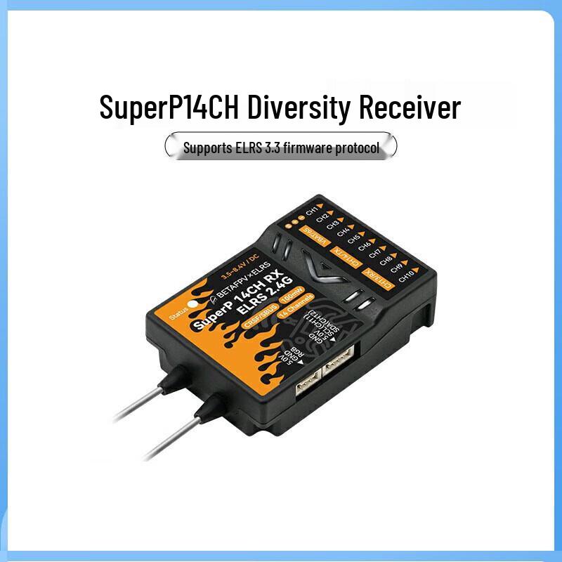 

BETAFPV SuperP 14CH ELRS 2.4GHz Diversity Receiver (CN version)