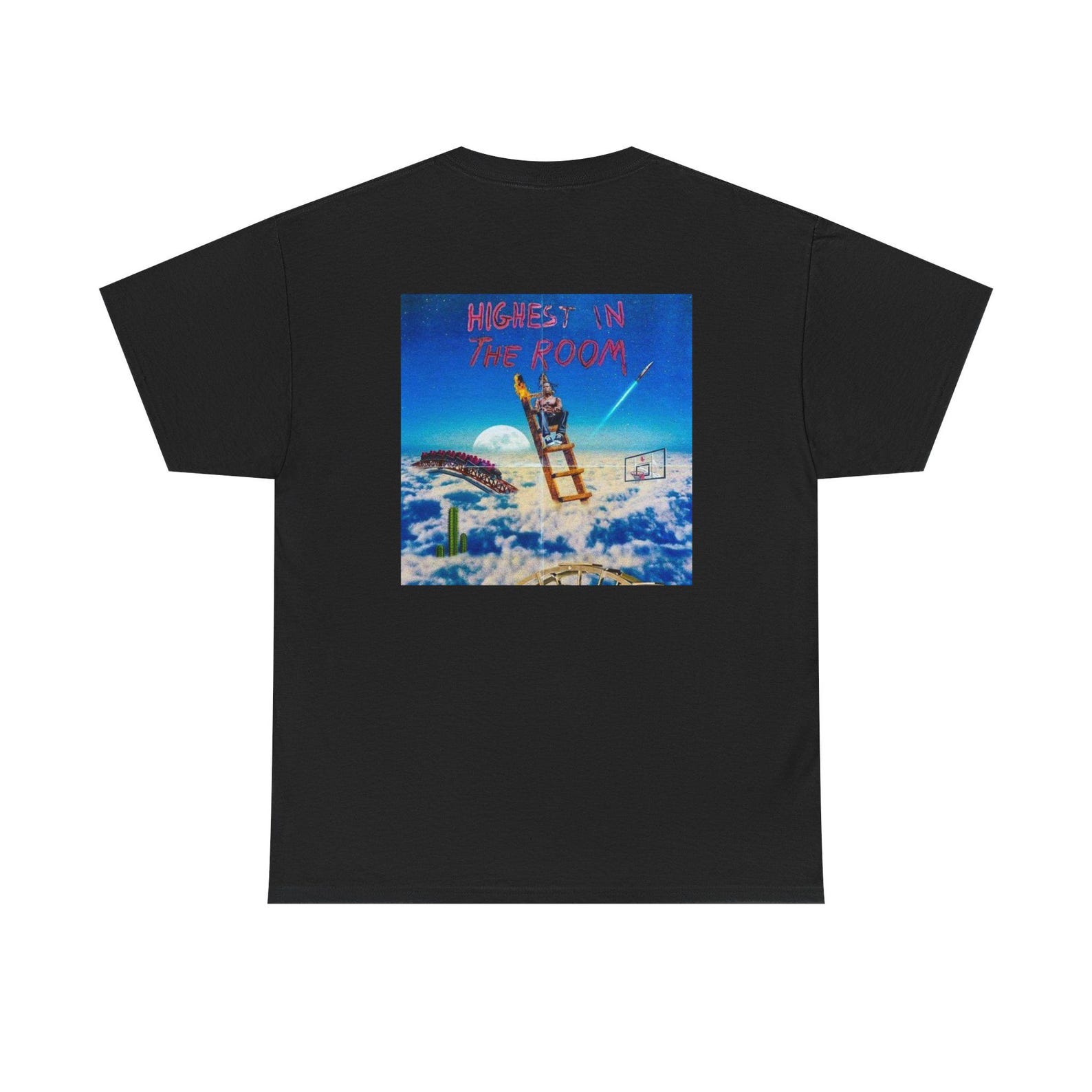 Travis Scott Astroworld Graphic Tee, Heavy Cotton Gildan 5000 Shirt M