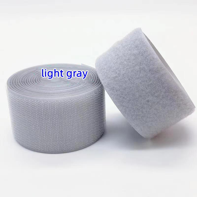 3,8/5/10cm Breite Grau Klettband für Kleidung Schuhe Taschen DIY Nähzubehör 2m Länge 10cm x 2m hellgrau